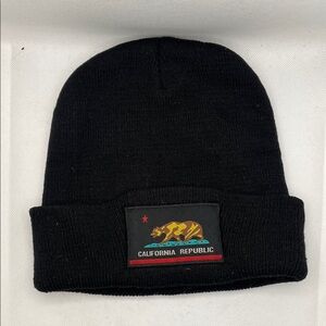Black California Republic Beanie Hat